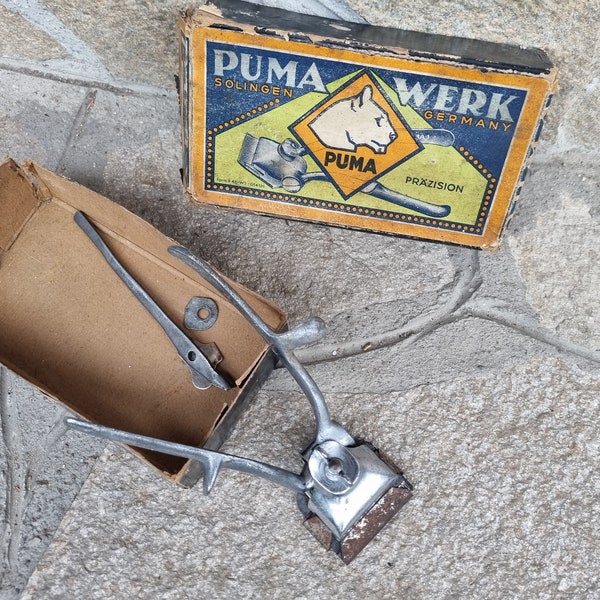 Vintage barber tool PUMA SOLINGEN - Manual hair rare clipper - Old decor for barber shop - Man grooming - Acient German haircut trimmer