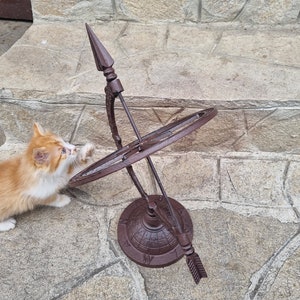 Lot - Metal Sundial In Concrete Plinth (h:70cm
