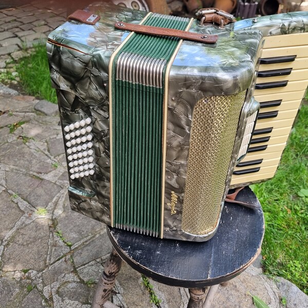 Rare Germany Accordion Migma - Vintage Accordion made in Germany - Old Musical Instrument - Retro Accordion 40 bass - Rare Accordion