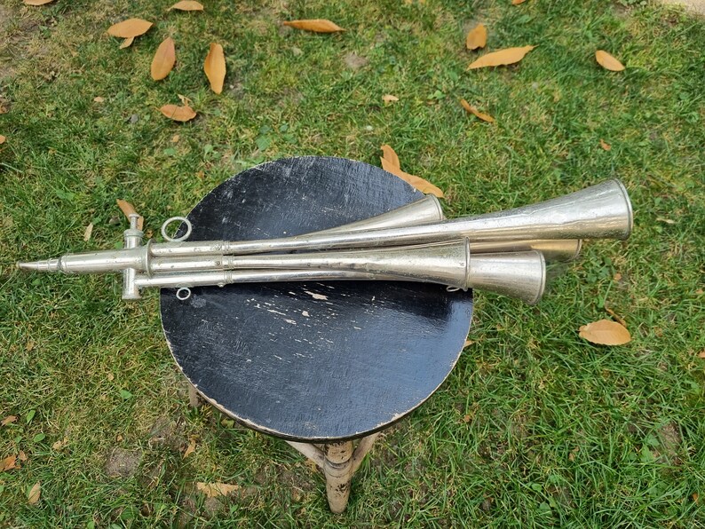 Vintage Musical Instrument Trumpet Fanfare Copper Old Trumpet Wind Instrument From Germany Rare