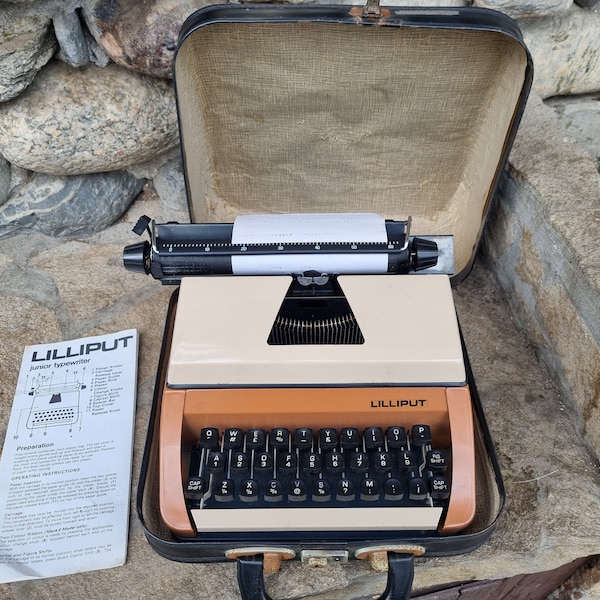 Old typewriter LILLIPUT - Retro Belgium typewriter - Rare typewriter LILLIPUT - Unique typewriter- Gift idea -  Office tool