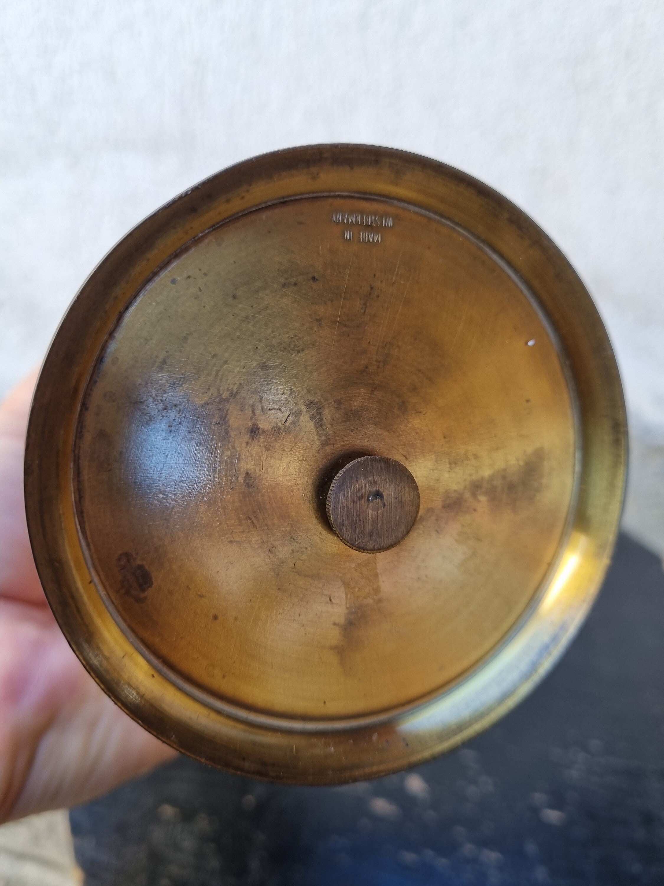 Vintage Brass West Germany Oil Lamp Old Bronze Gas Lamp Etsy