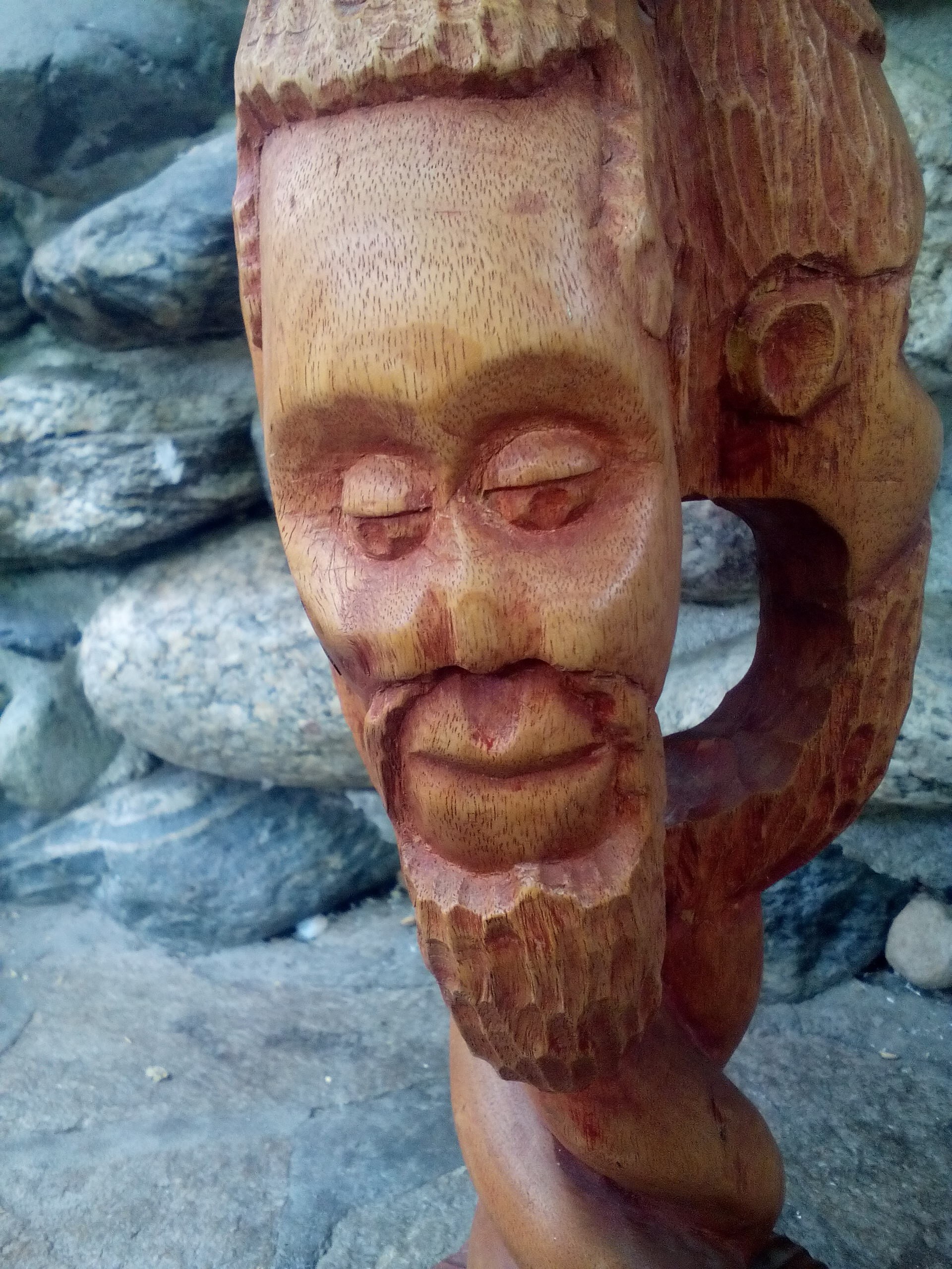 Vintage Handmade Wood Sculpture Hand Carved Wooden Decor Etsy