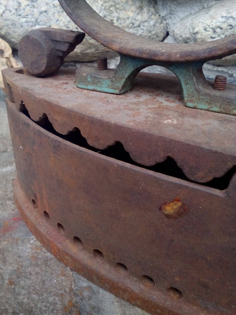 Very Old Iron Vintage Iron 1800's Very Rare Cast Iron Etsy