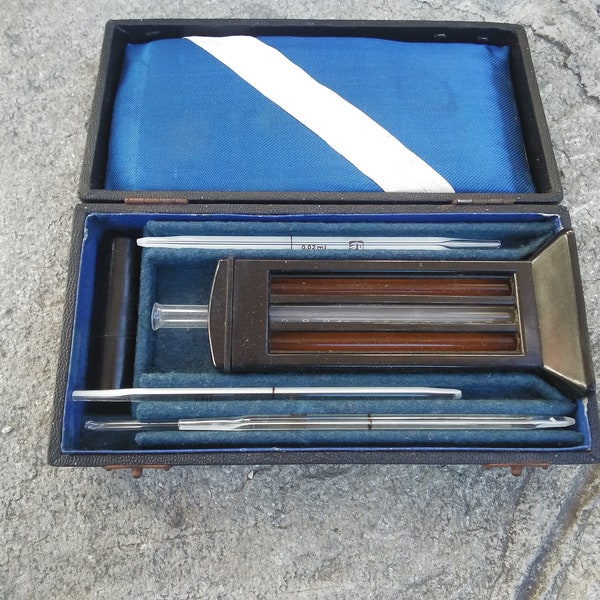 Hémomètre Old Germany - instrument médical vintage - Instrument pour techniciens de laboratoire - Instruments médicaux de collection - ensemble vintage