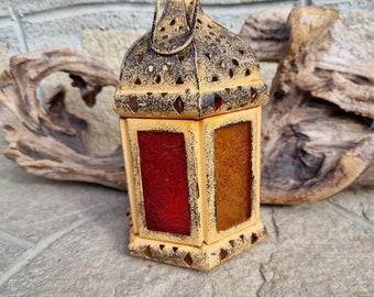 Unique Lantern -  Metal Decorative Lantern - Home Decor -  Vintage Lantern with Antique Effect - Vintage Wedding Lantern -  Wedding Lighting