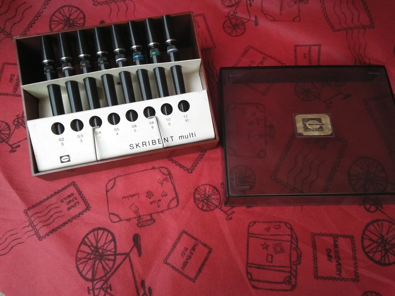 Rapitographers Pens for architectural German technical pens for 80s Vintage Markers Technical pens machine and technical drawings