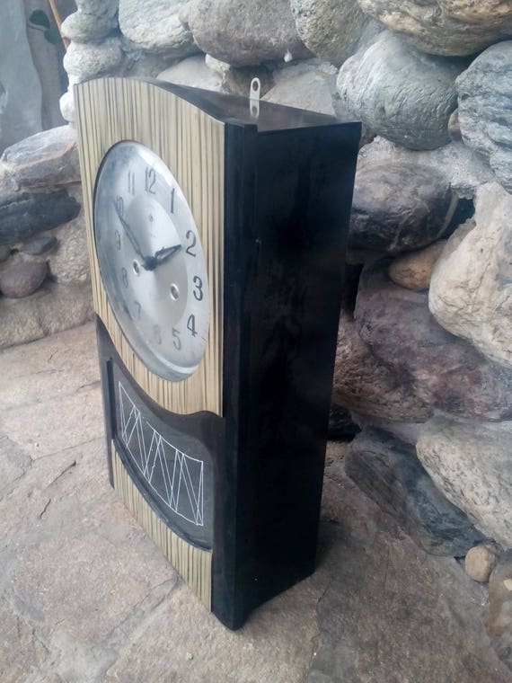 Vintage wall clock - Wooden striking wall clock -… - image 2