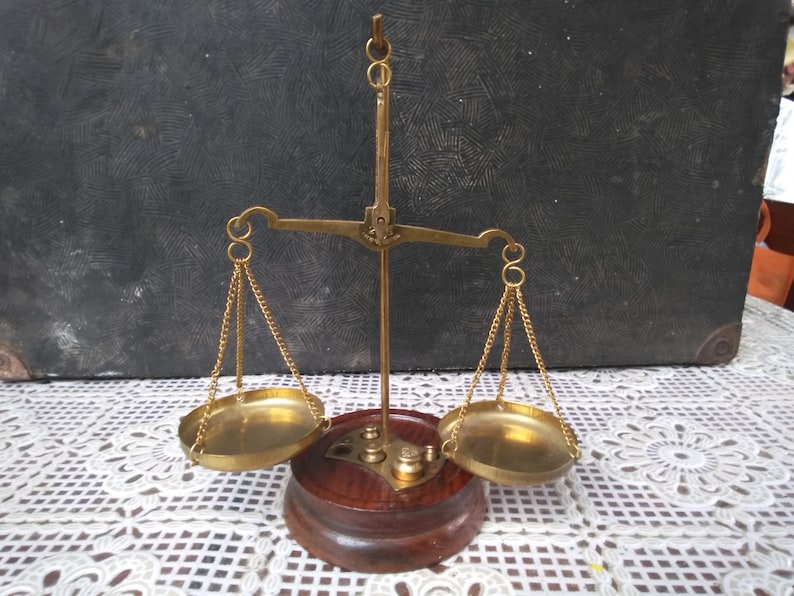 Vintage Brass Weight Postal Apothecary Kitchen Chemist Scale 2 Grm
