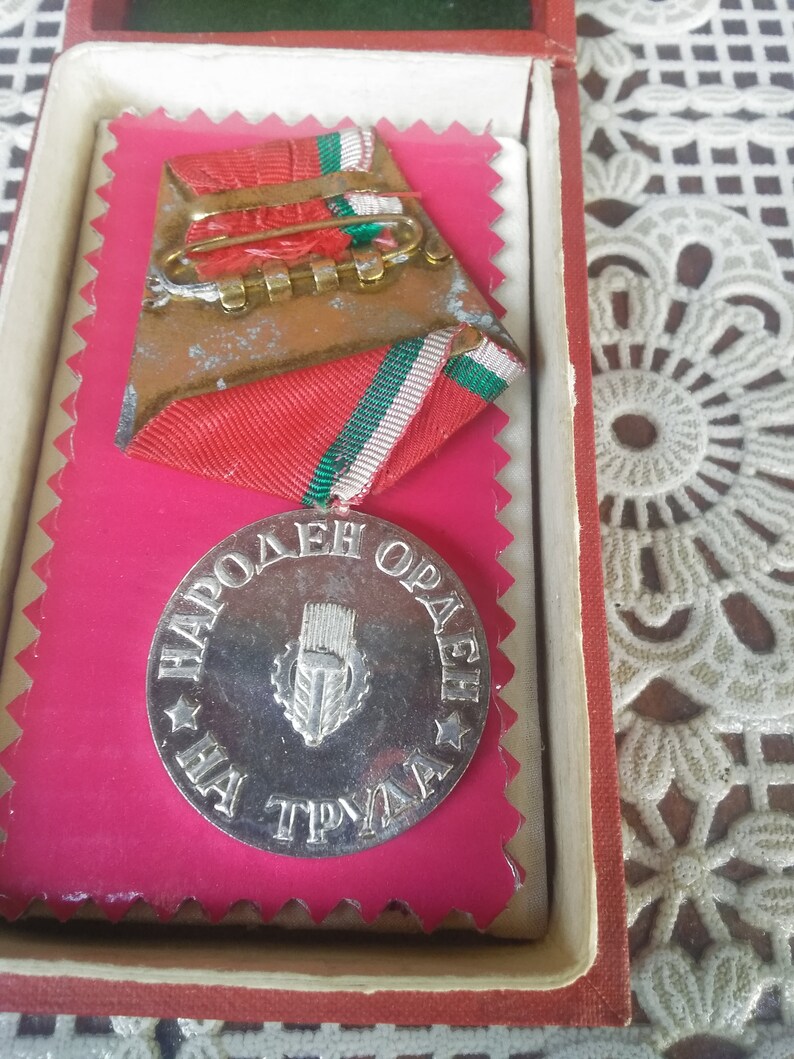 Silver and Bronze Original Medals Gold Set Medals of Socialistic Labor Bulgarian Collectible Medals 3 Old Communist Work Badges