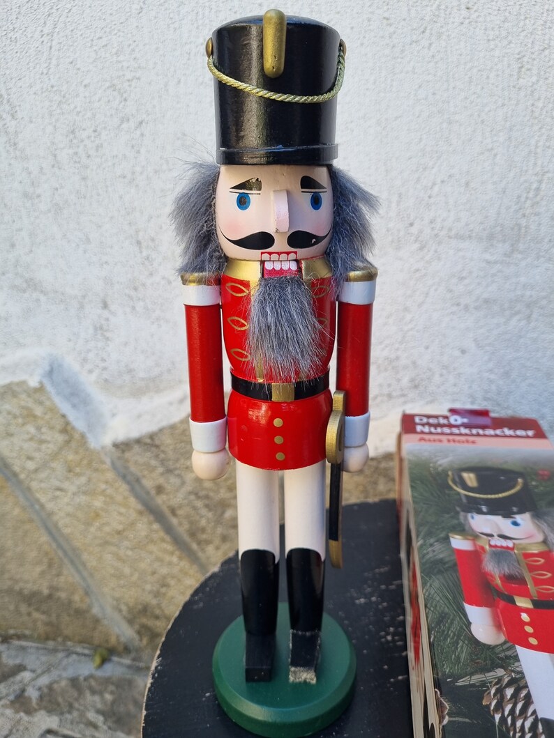 Vintage Hazelnut Crusher Wooden Handmade Nutcracker Wood Soldier Old Kitchen Tool Vintage Nut