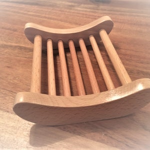 Promotion - Luxurious Soap Dish, German Beech Wood Soap Dish，Soap Rest, Soap Holder, Soap Saver, Soap Ladder, Easy Cleaning, Stop Mushy Soap