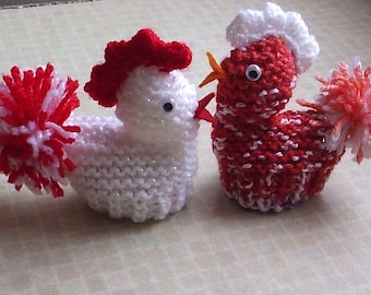 PDF knitting pattern Rocky the rooster double knitting Easter chick chocolate egg cover