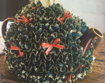 Téléchargement PDF tricot en dentelle sapin de Noël tea cosy / patron de tricot dentelle à oeillets DK