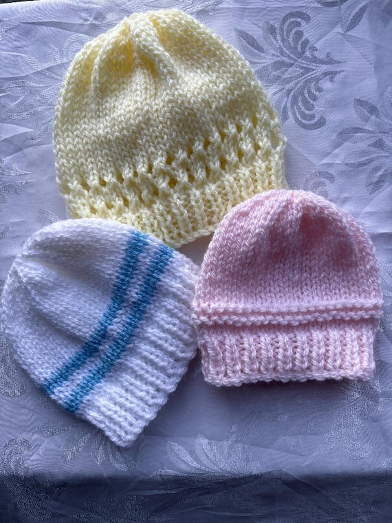 Easy Newborn Baby Hat Free Knitting Pattern Using Straight Needles