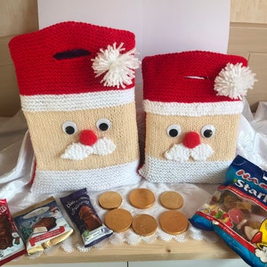 PDF download DK Strickanleitung Nikolaus Weihnachten Geschenktüten für Auswahlpackungen Schokolade Naschereien Geschenke