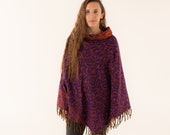 Cowl Neck Poncho, Ethical Vegan Sustainable Fashion, classic wrap, womens scarf, blanket, winter warmer, Christmas gift, throw, jacket