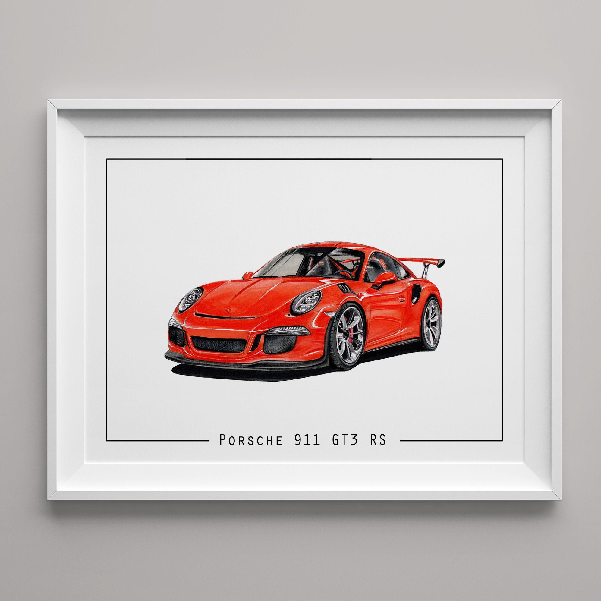 Porsche 911 Gt3 Rs Imprimer Porsche 911 Porsche Print Etsy