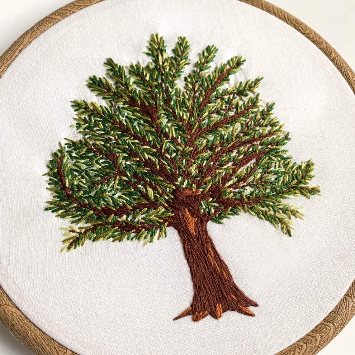 Embroidered Tree Etsy