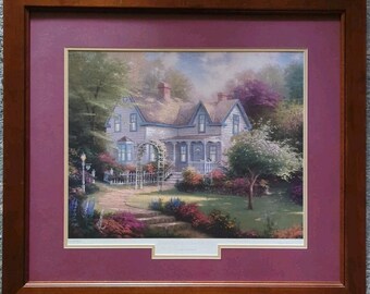 Thomas Kinkade Signed Framed Numbered Print Springtime At Apple Hill 30" × 26.5"