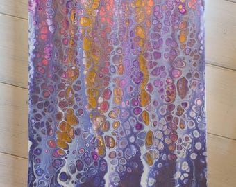 Abstract Painting Multicolor Stretched Canvas Art 8"×10"