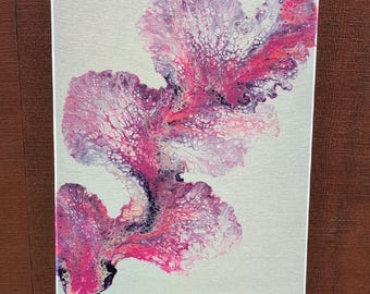 Handmade Abstract Painting Pink and Purple Canvas Art 16×20