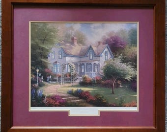 Thomas Kinkade Signed Framed Numbered Print Springtime At Apple Hill 30" × 26.5"