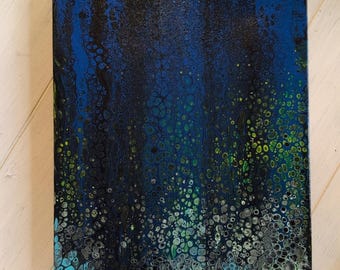 Abstract Painting Multicolor Stretched Canvas Art 8"×10"