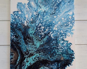 Abstract Multicolor Stretched Canvas Art 8"×10"