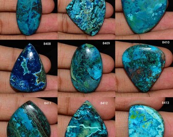 Natural stone untreated genuine gemstone Shattuckit cabochon oval 37,4x27,8 mm 61 ct