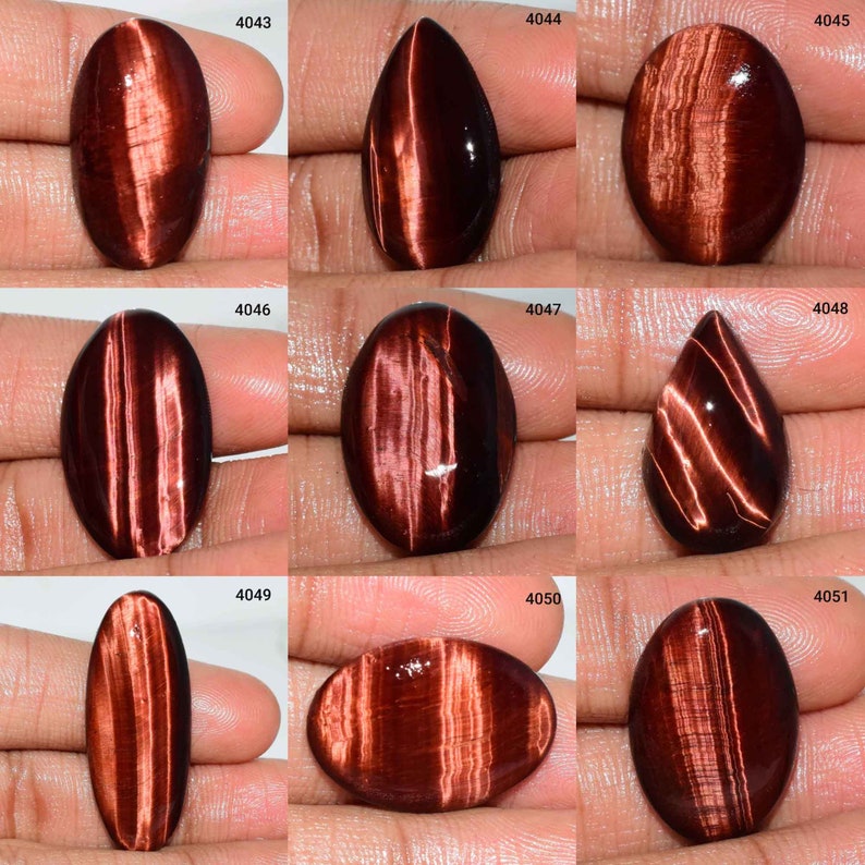 Red Tiger Eye Jewelry Red Tiger Eye Cabochon Tiger Eye Smooth Polish Red Tiger Eye Cabochon - 100/%Natural Red Tiger Eye Gemstone