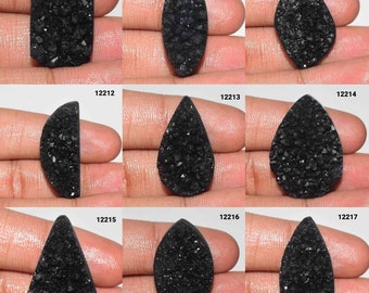 Marvelous Top Grade Black agate Sugar Druzy cabochon, Black agate Gemstone, Black agate jewelry, Black agate, Multi Jewelry Making Stone,