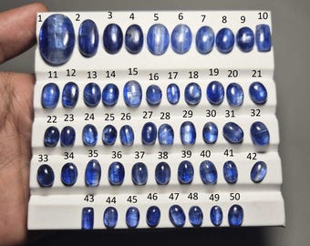 Pierre gemme de cyanite naturelle, bijoux de cyanite naturelle, cabochon de cyanite, pierre de cyanite, cyanite en vrac, cabochon de fournisseur en gros, n° 608