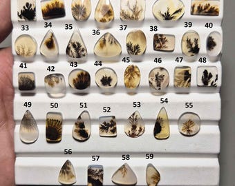 Jolie pierre précieuse en vrac Shazar dendrite cabochon conçue pour la fabrication de bijoux fait main polonais 100% pierre dendrite naturelle à bas prix # 809