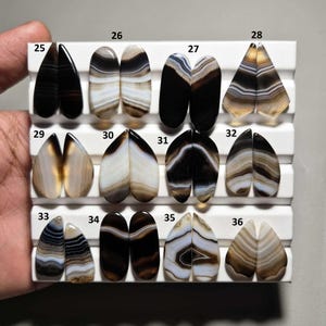 Gorgeous Matched Pair Banded Agate Cabochon, Banded Agate Jewelry, Banded Agate Gemstone Pair, Banded Agate Pair, In Low Price Agate # 515