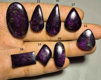 Pedra preciosa de purpurita 100% natural, cabochão de purpurita de alta qualidade, pedra de purpurita, semipreciosa, polimento artesanal de joias de purpurita nº 344