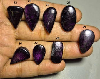 Pedra preciosa de purpurita 100% natural, cabochão de purpurita de alta qualidade, pedra de purpurita, semipreciosa, joia de purpurita polida à mão nº 345