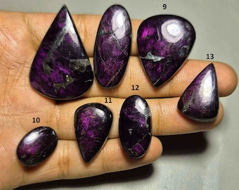 Pedra preciosa de purpurita 100% natural, cabochão de purpurita de alta qualidade, pedra de purpurita, semipreciosa, joia de purpurita polida à mão nº 343
