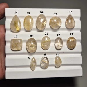 A One Quality Natural Golden Rutile Quartz gemstone, Golden Rutile Quartz Cabochon, Rutile Quartz Jewelry, Crystal Cabochon # 449