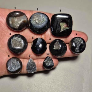 Attractive Natural Black Agate Sugar Druzy Cabochon, Black agate Gemstone, Black agate jewelry, Black agate, Agate Jewelry  # 236