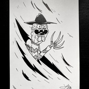 Rick & Morty Scary Terry Tattoo Inspired Original Illustration