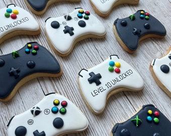 Manette de jeu Sugar Cookies - Gamer Party - Anniversaire de jeu de niveau supérieur - Sugar Cookies