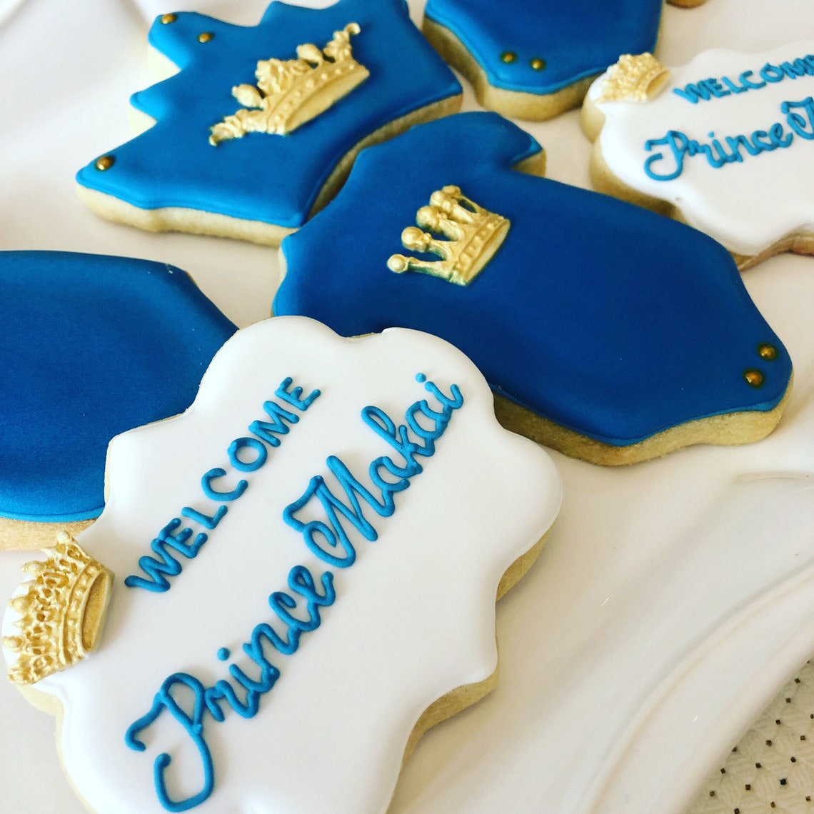 Baby Shower Biscuits Boy Cookies Its a Boy Decorated Etsy