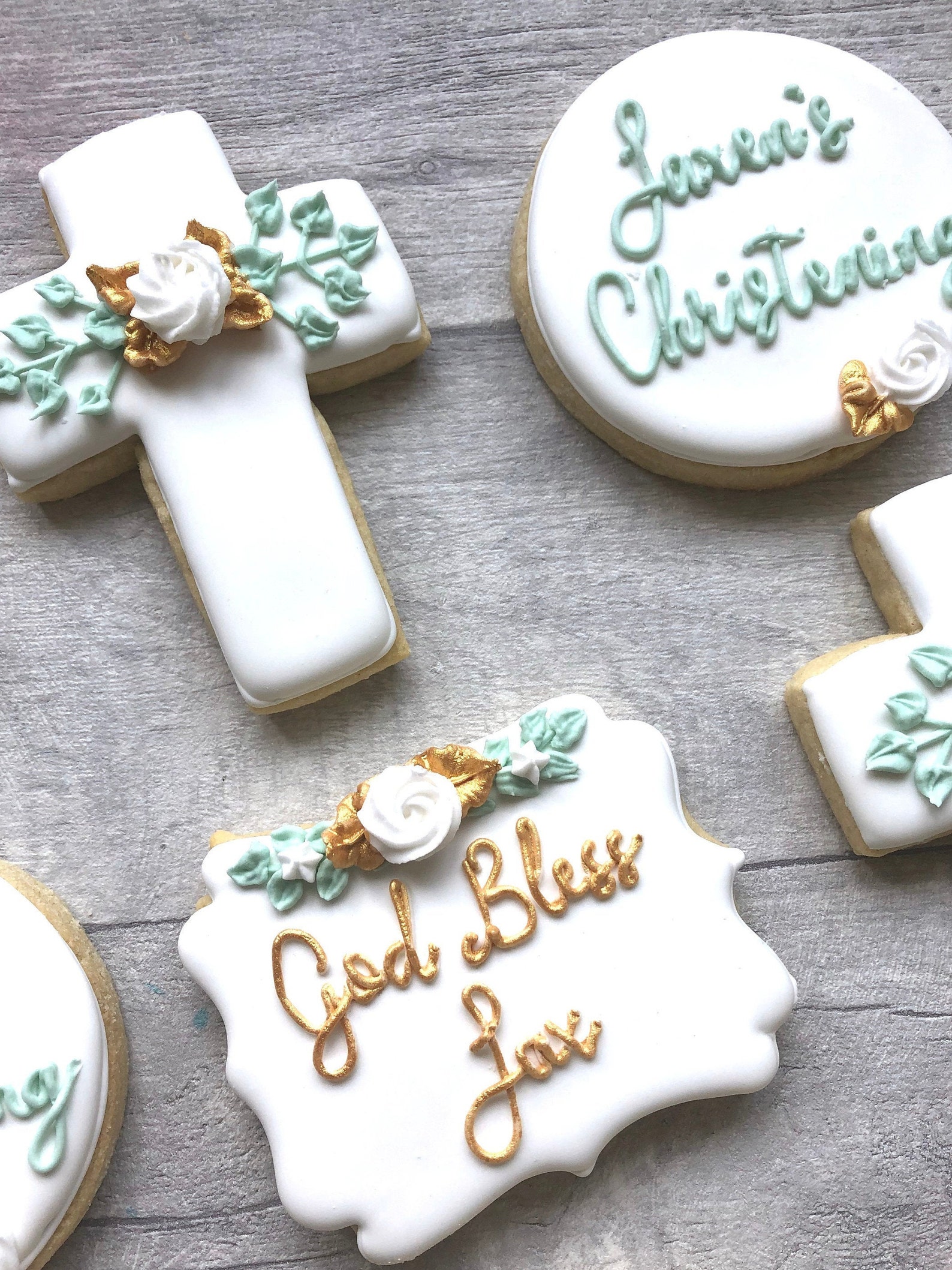 Christening Baptism Cookies Christening Favours Iced Etsy