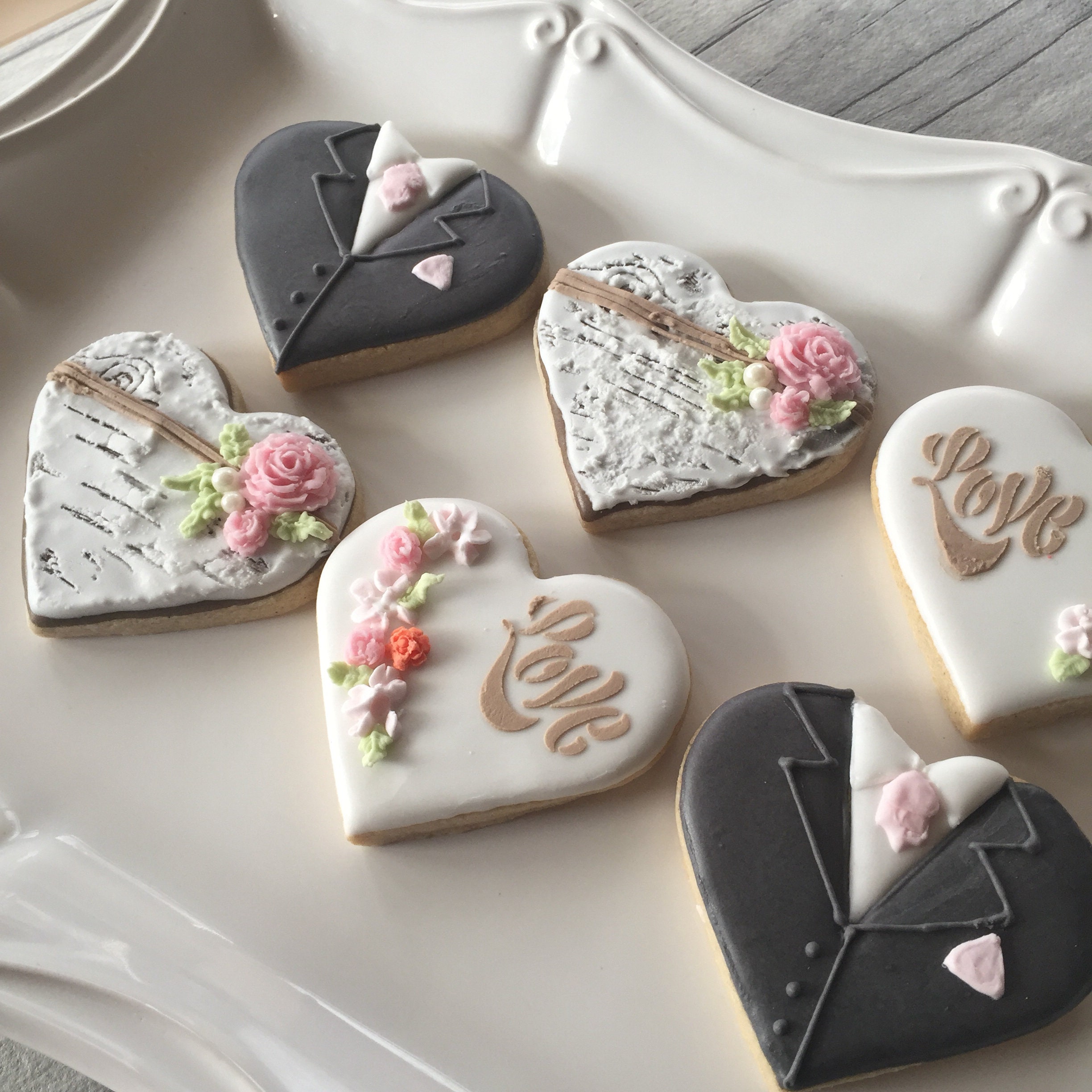 Wedding Favours Wedding Biscuits Iced Biscuits Wedding Etsy
