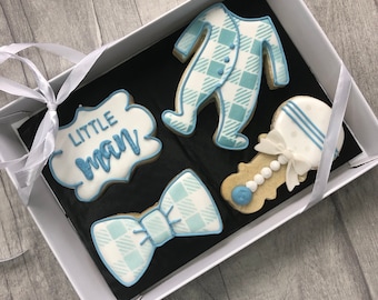 BABY BOY Biscuit Gift Box | New Parents Gift | New Baby Gift | Cookie Gift Box Baby | Baby Shower Gift | Its a Boy Gift | Congratulations