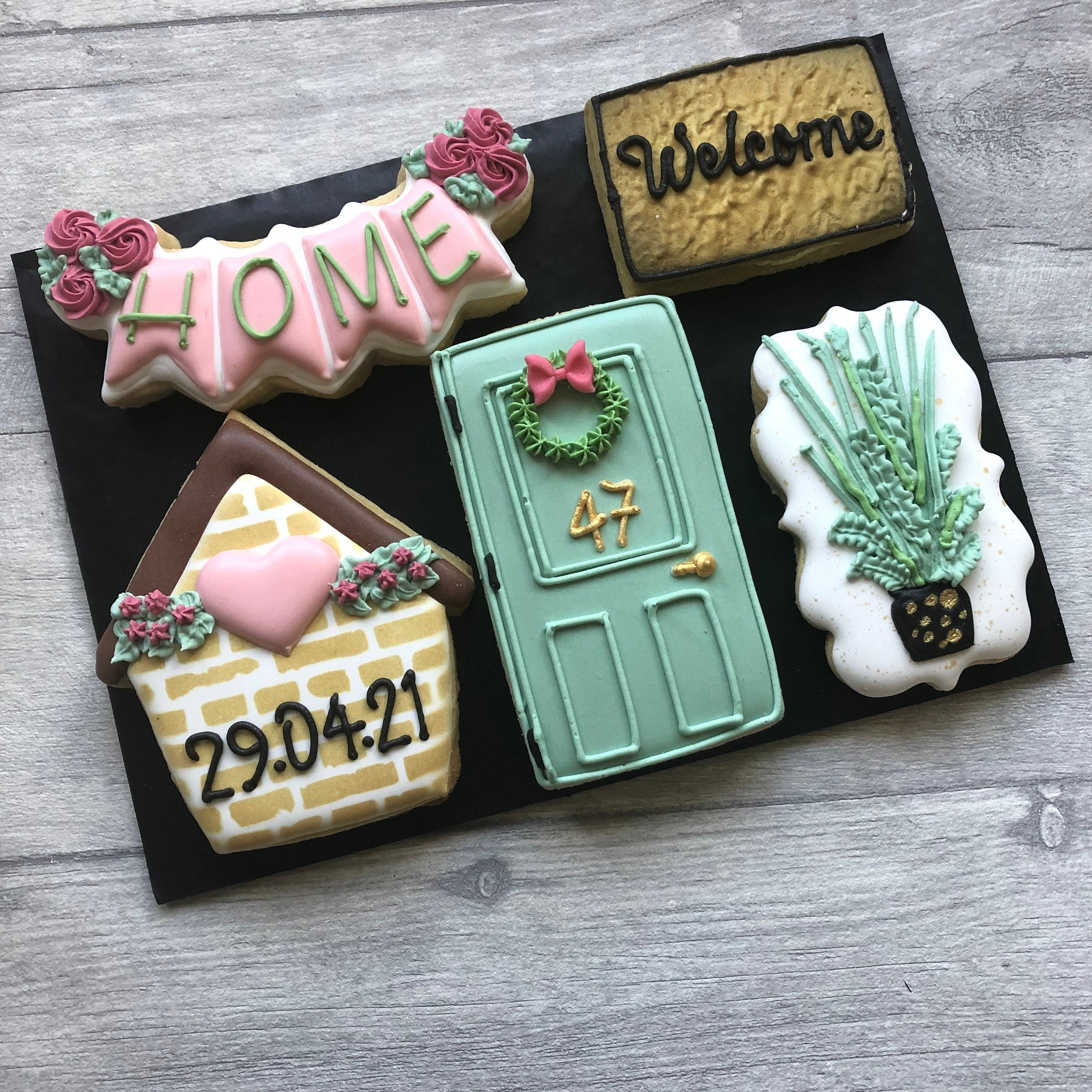 New Home Biscuits Housewarming Gift Biscuit Cookie Gift Etsy