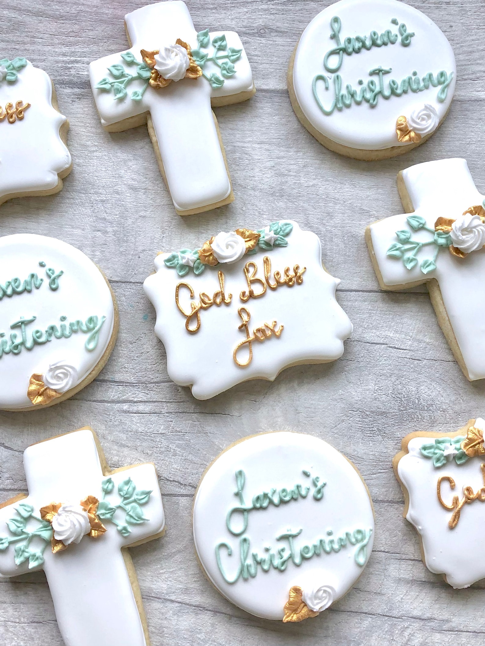 Christening Baptism Cookies Christening Favours Iced Etsy