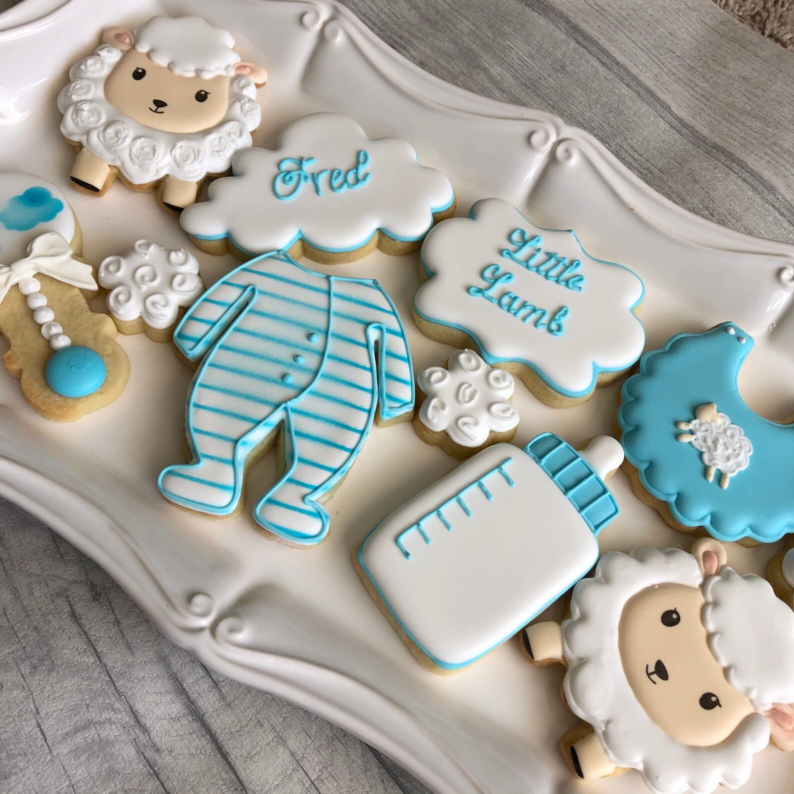 Baby Shower Favours Baby Boy Iced Biscuits Etsy