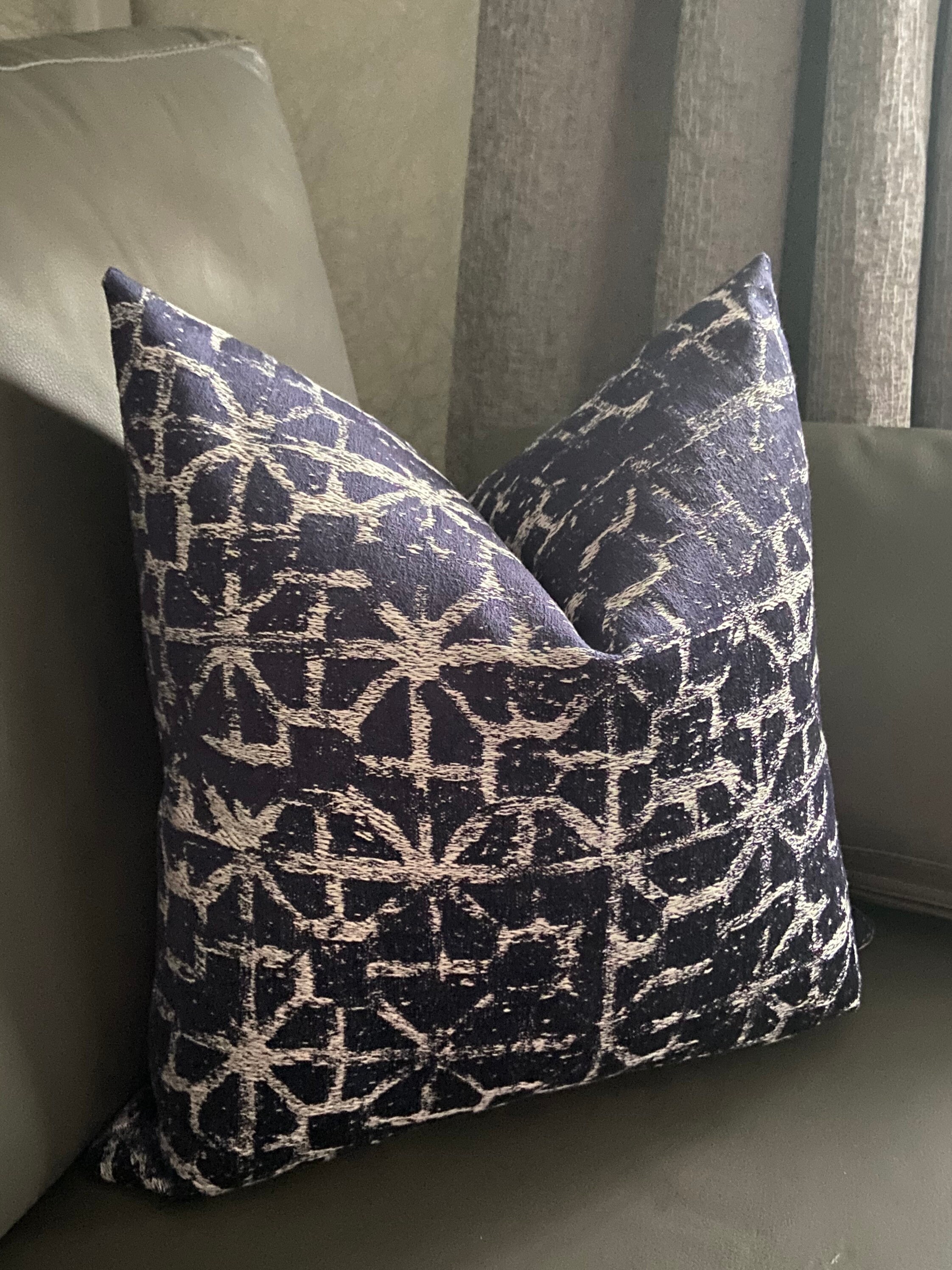 John Lewis cushion cover geometric cushions navy cushion Etsy